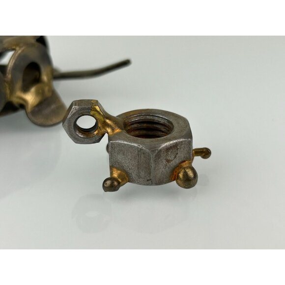 Nuts Bolts Rock Creek Metal Craft Turtles Set of 2 Gift Unique Brutalist - Picture 9 of 16